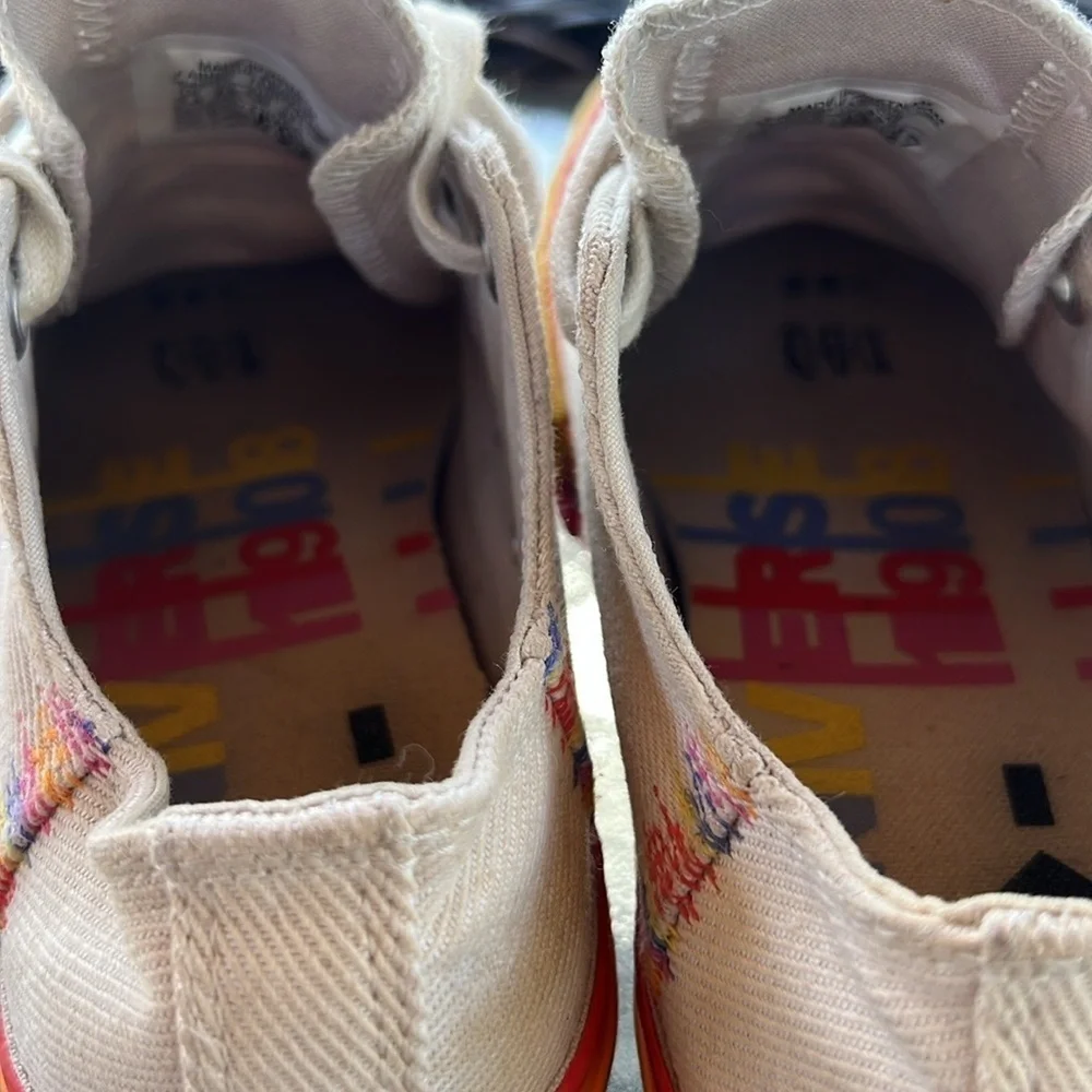Converse Chuck Taylor All Star Low Top Rainbow Platform Sneaker Summer 5.5 - Picture 10 of 11